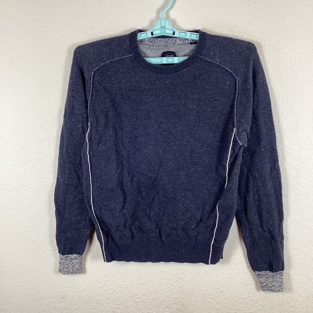 True Measure Mens Sweater Sz M Medium Long Sleeve Solid Crew Neck Excellent